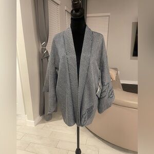 NWT Via Vandi modern vintage wearable art haori 1940s shibori dye silk M